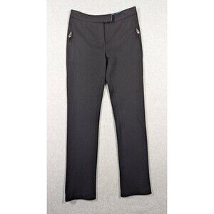Emilio Pucci Women Pants USA 6 IT 40 Wool Straight Zip Pockets Luxury‎ Designer